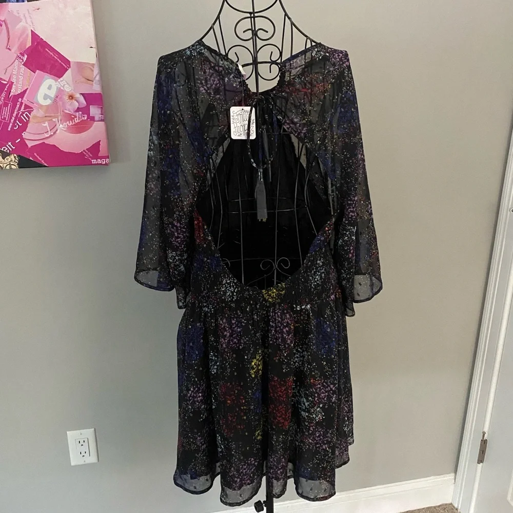 Free People! Anna Mini Chiffon Dress NWT! - Picture 8 of 10